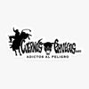 Sticker 'Monta Cuernos Chuecos' Negro